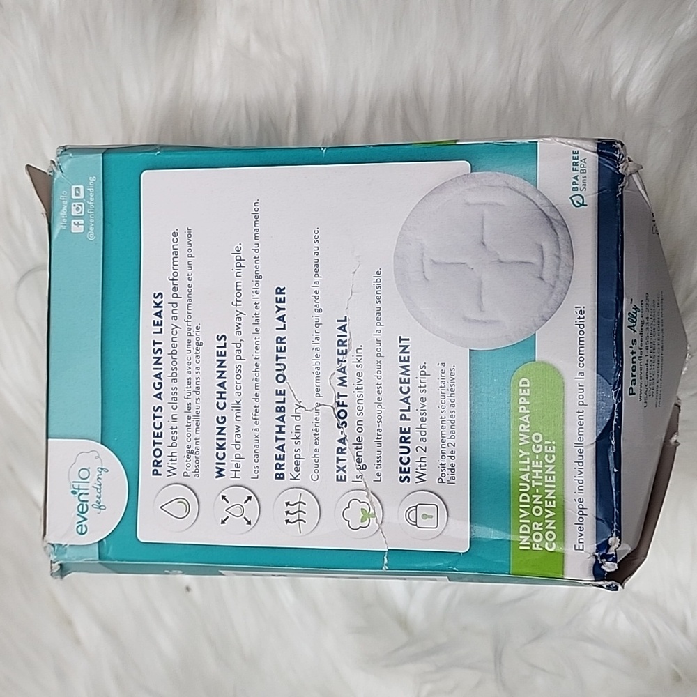 Evenflo Feeding Advanced Disposable Nursing Pads - White 40 Pack New In Box - Picture 3 of 12